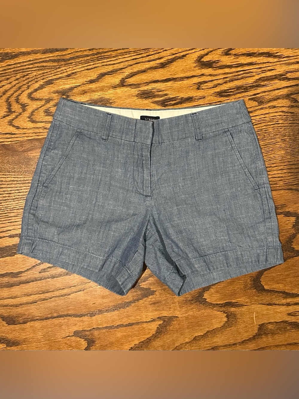 J Crew Factory Chambray Classic Chino Women's Shorts